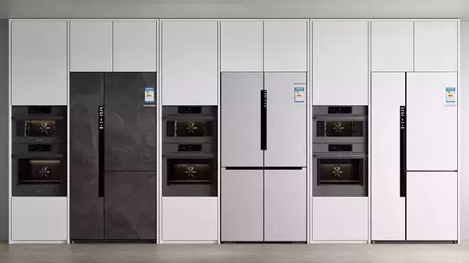 Fridge-freezer Bosch KAF96P90TI 3D model