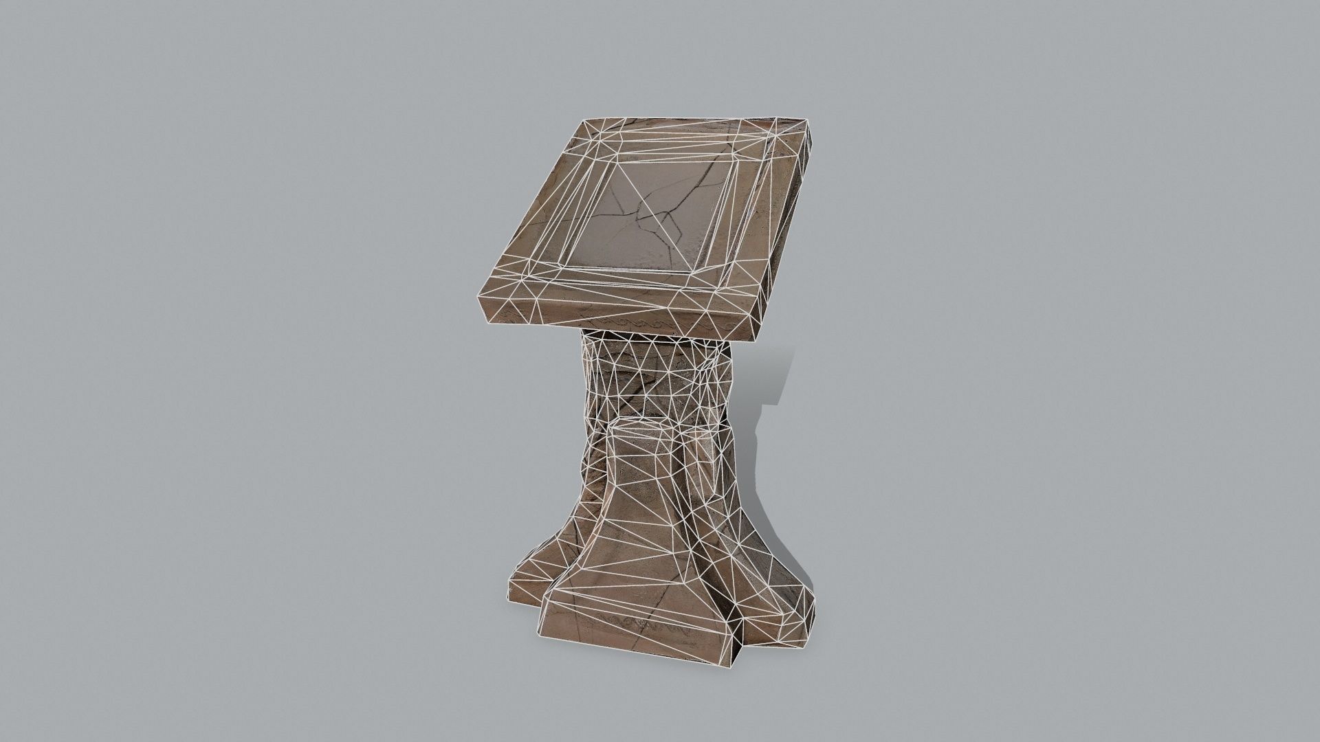 lectern Low-poly 3D model_11