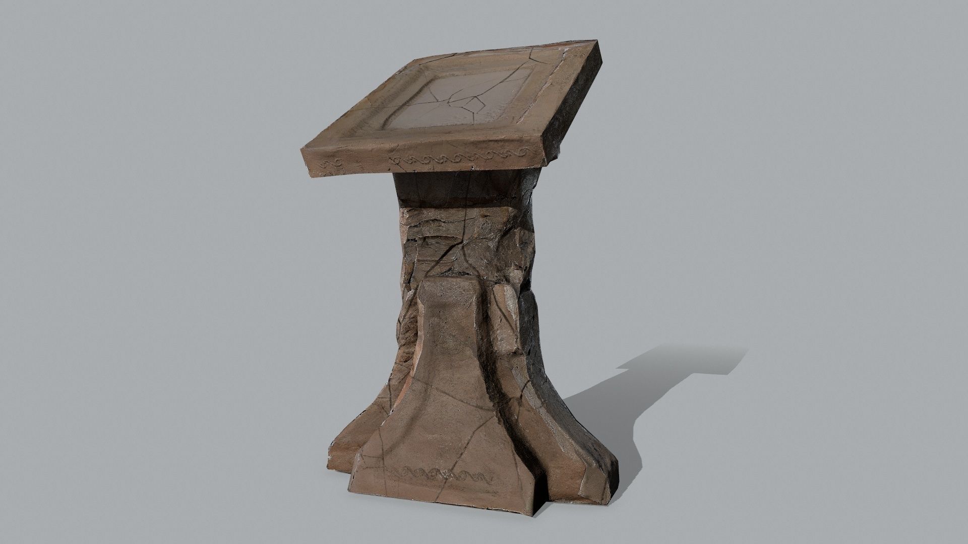 lectern Low-poly 3D model_1