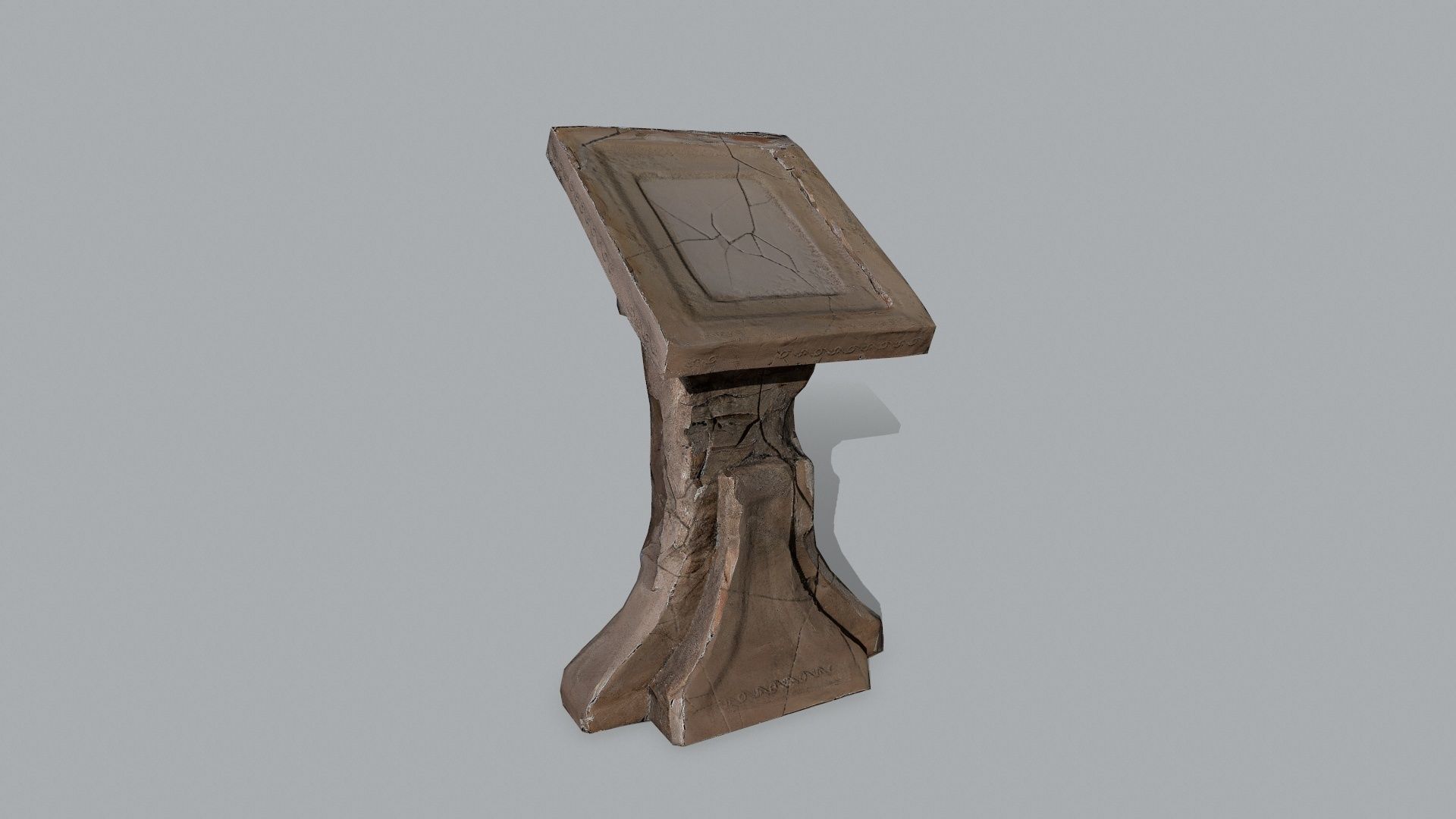 lectern Low-poly 3D model_9