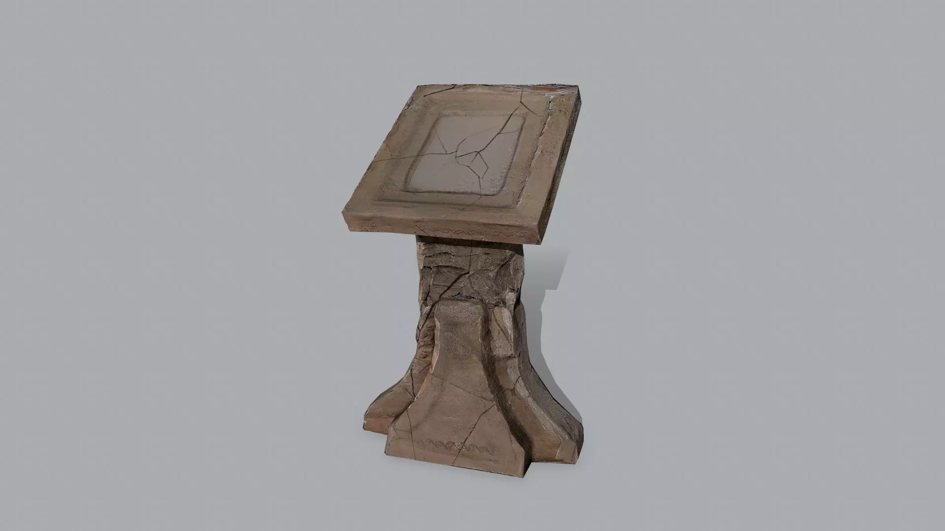 lectern Low-poly 3D model_0