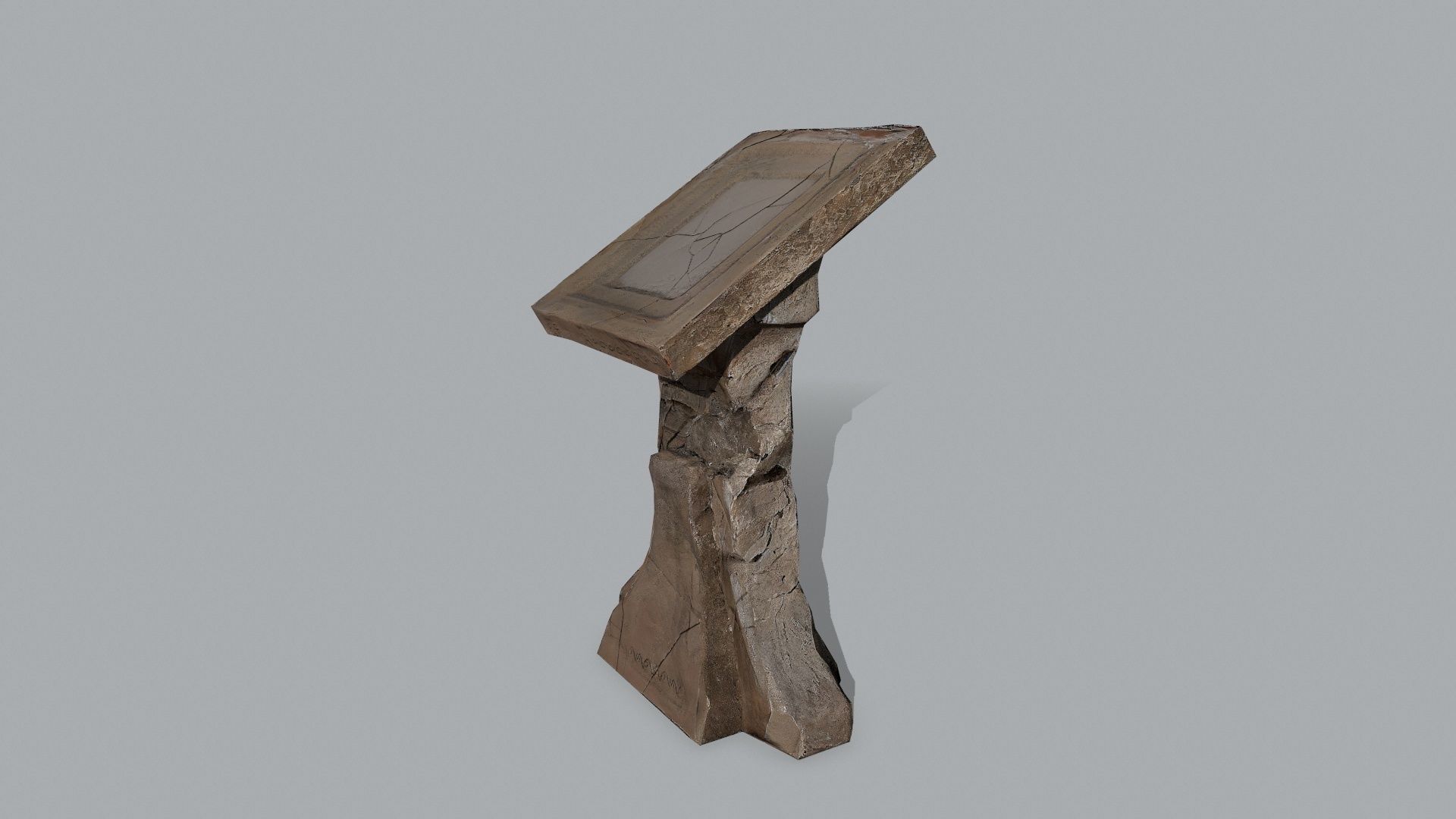 lectern Low-poly 3D model_3