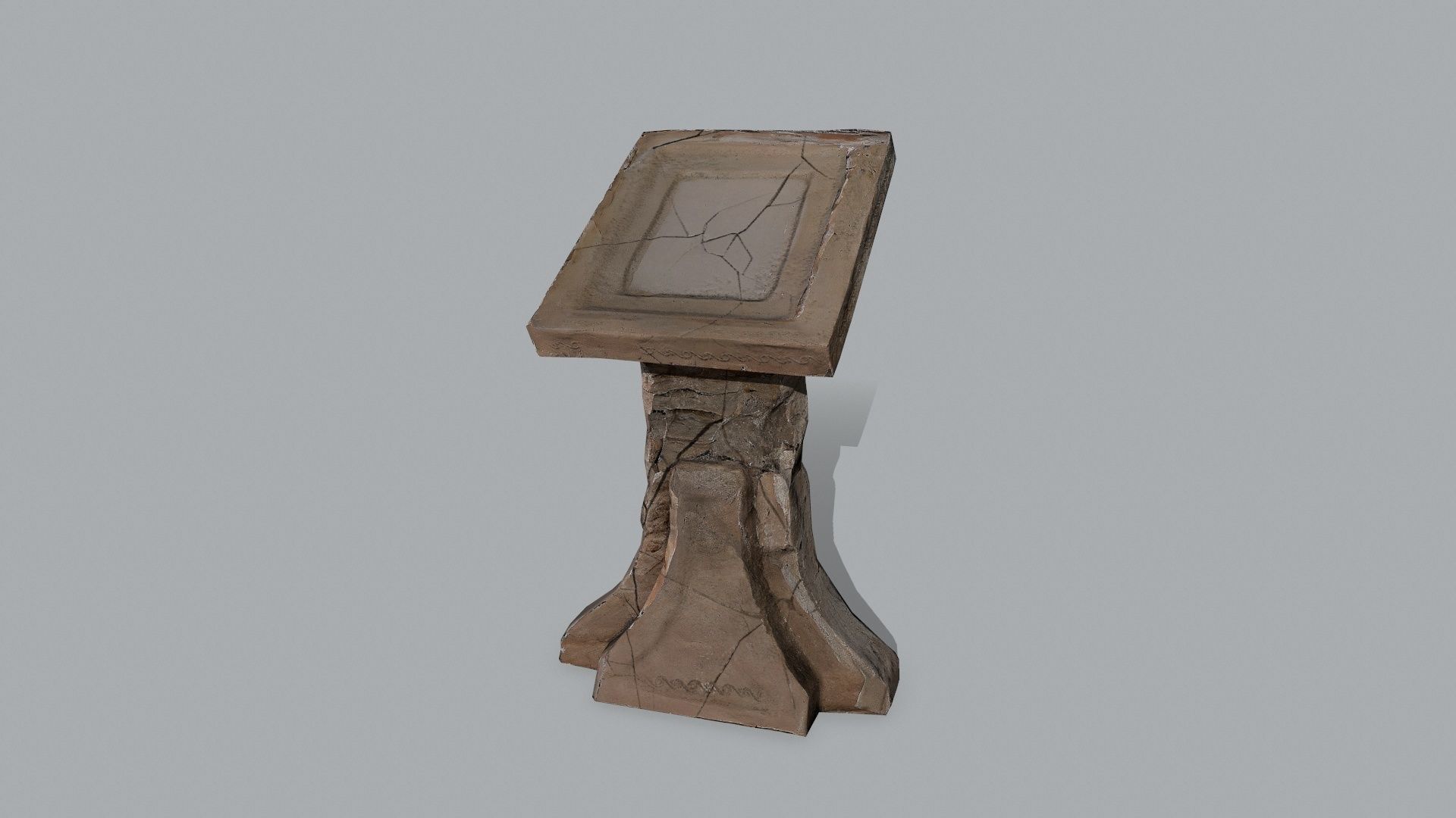 lectern Low-poly 3D model_2