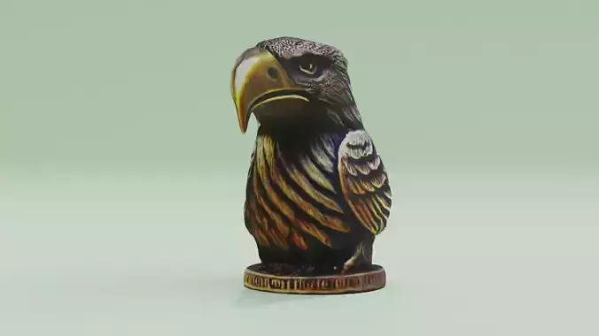 Wooden Eagle Statue