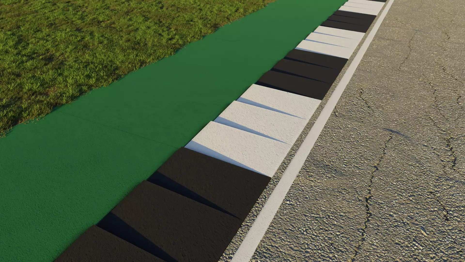 Track Kerb - Array and Curve Modifier - Silverstone Style 3D model