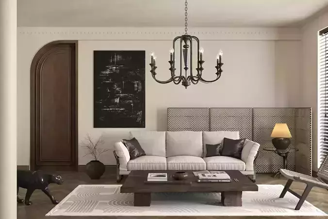 living room interior scene