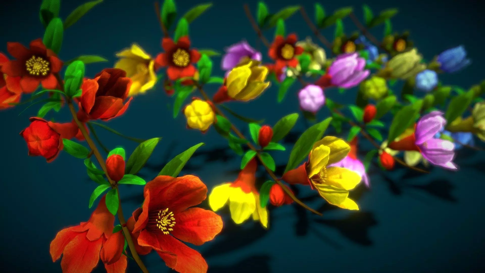 Flowers 3D model