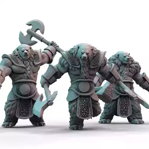 Polar Bear Warriors  3D print model