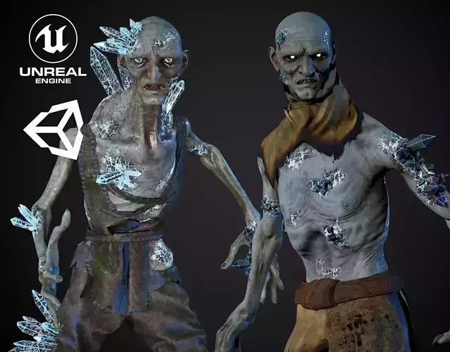 Crystals Monsters 3D Model Collection