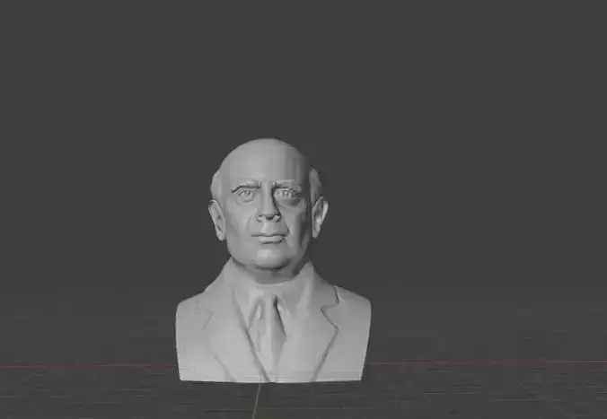 Theodor W Adorno 3D print model