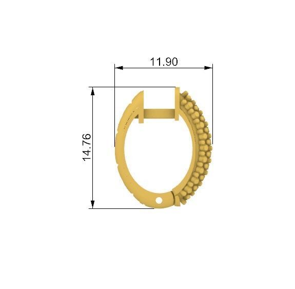Half-round candongas   3D print model_2