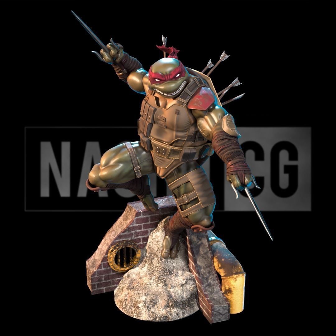 Fan Art - RAPHAEL from TMNT Last Ronin - Statue 3D print model_4