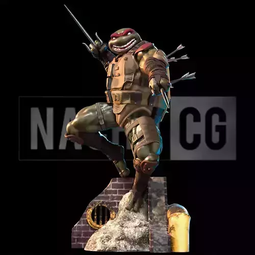Fan Art - RAPHAEL from TMNT Last Ronin - Statue 3D print model