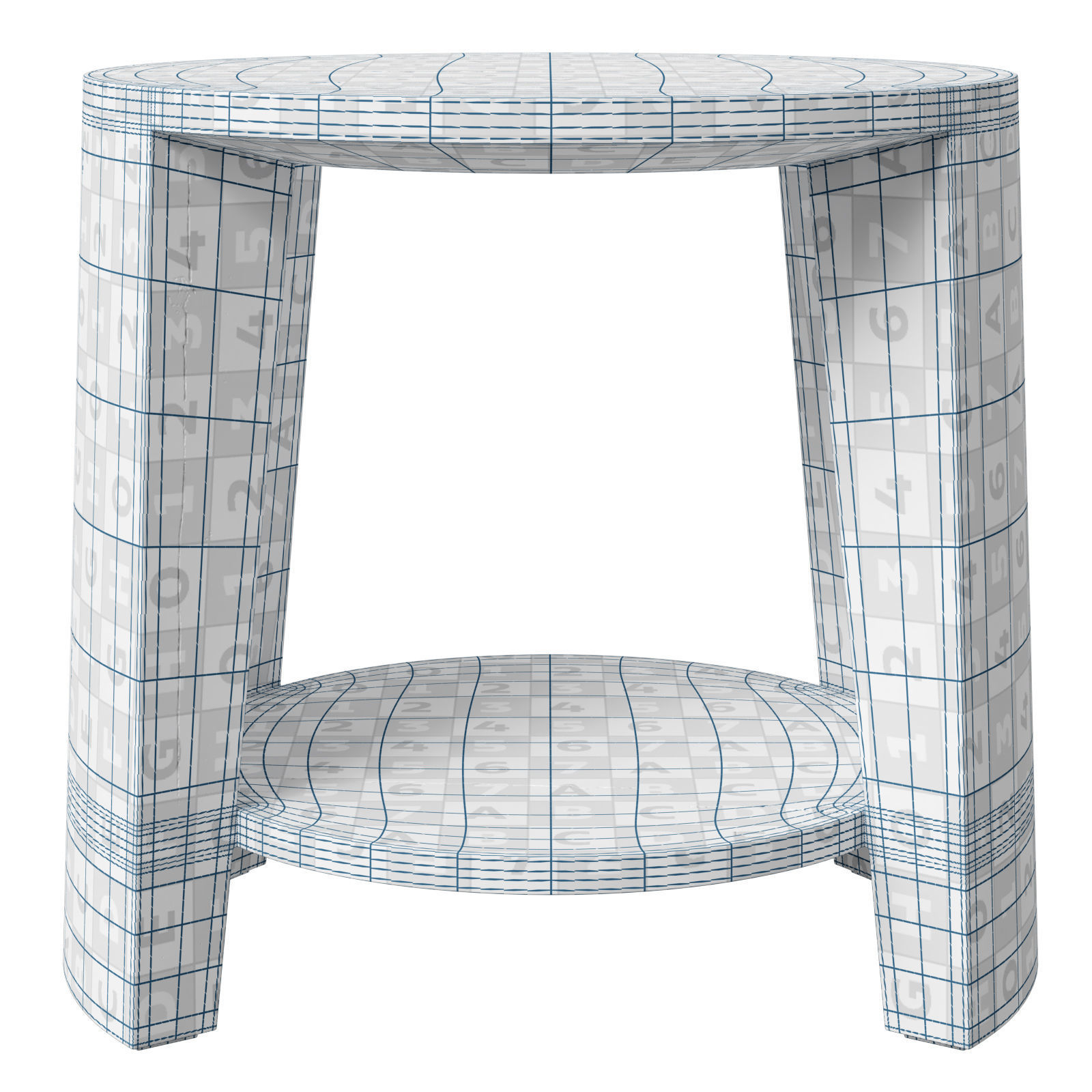 Restoration Hardware side tables Wyeth 3D model_12
