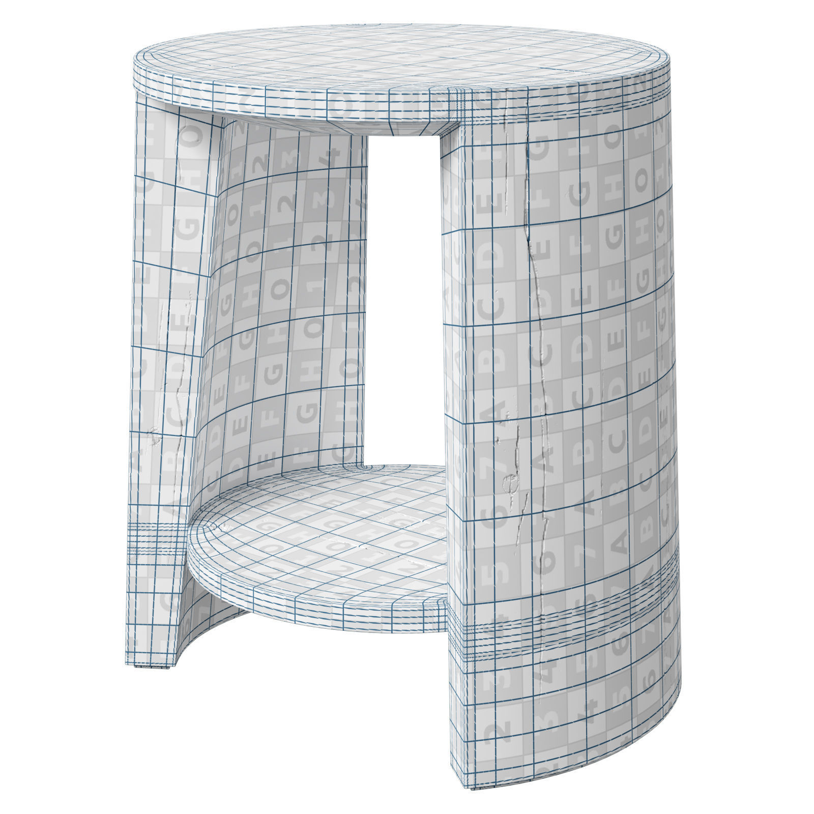 Restoration Hardware side tables Wyeth 3D model_11
