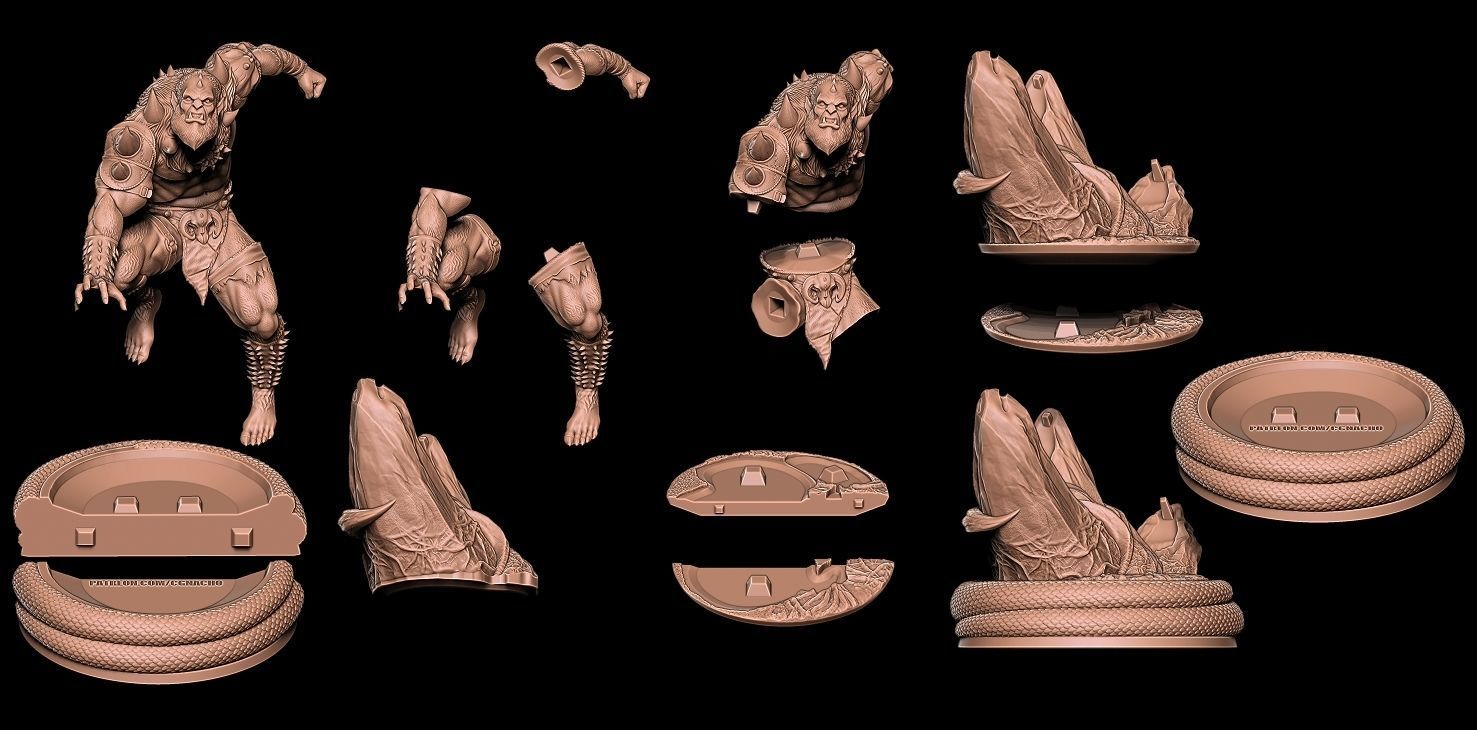 Fan Art - Beastman from MOTU - Statue 3D print model_7