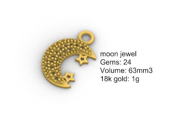 Moon Jewel   3D print model_3