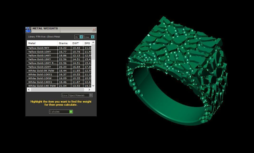 nugget ring 3D model_2