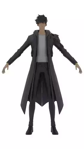 solo leveling jin 3d model