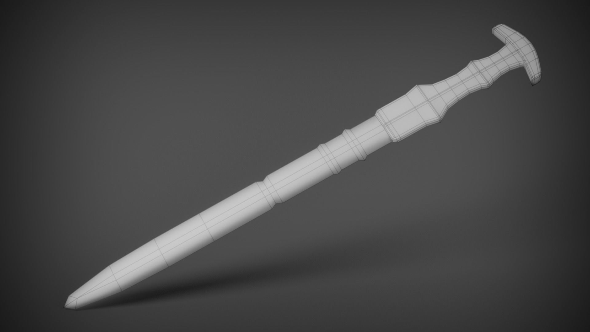 Kusanagi sword Low-poly 3D model_1
