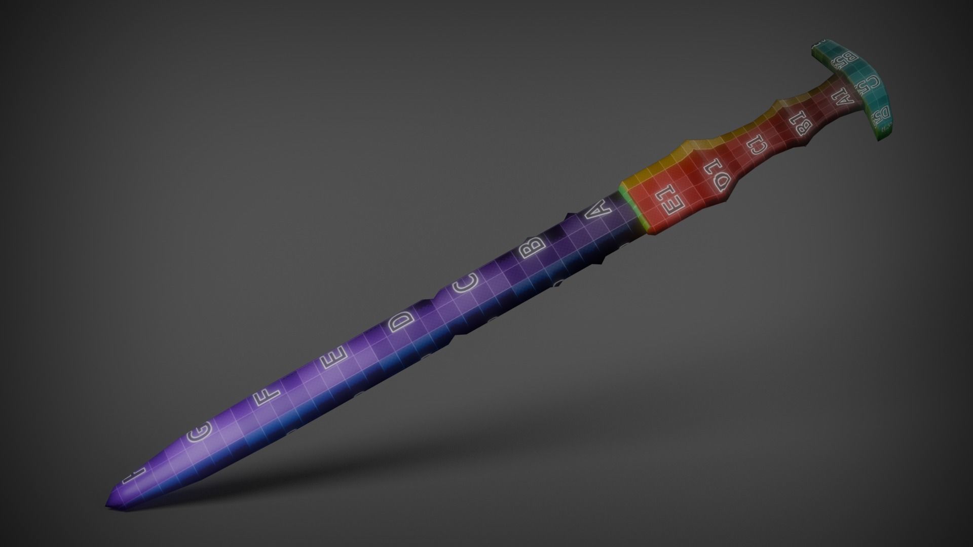 Kusanagi sword Low-poly 3D model_2