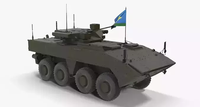 VPK-7829 Bumerang Green Clean No Logo Low-poly 3D model