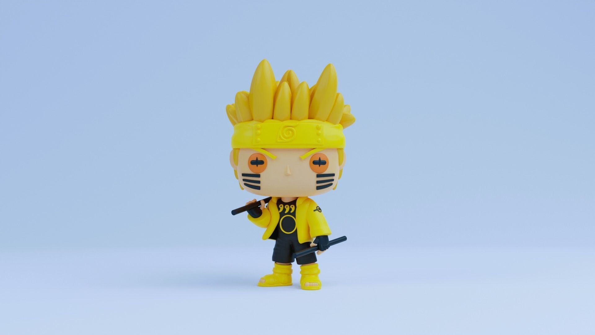 Naruto funko pop Six Paths Sage Mode 3D print model_3