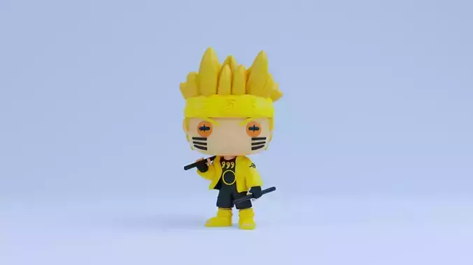 Naruto funko pop Six Paths Sage Mode 3D print model Naruto funko pop Six Paths Sage Mode 3D print model