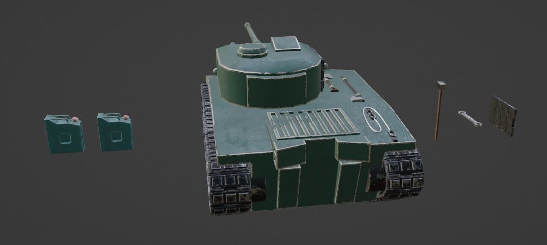 Little tank Free 3D model_2
