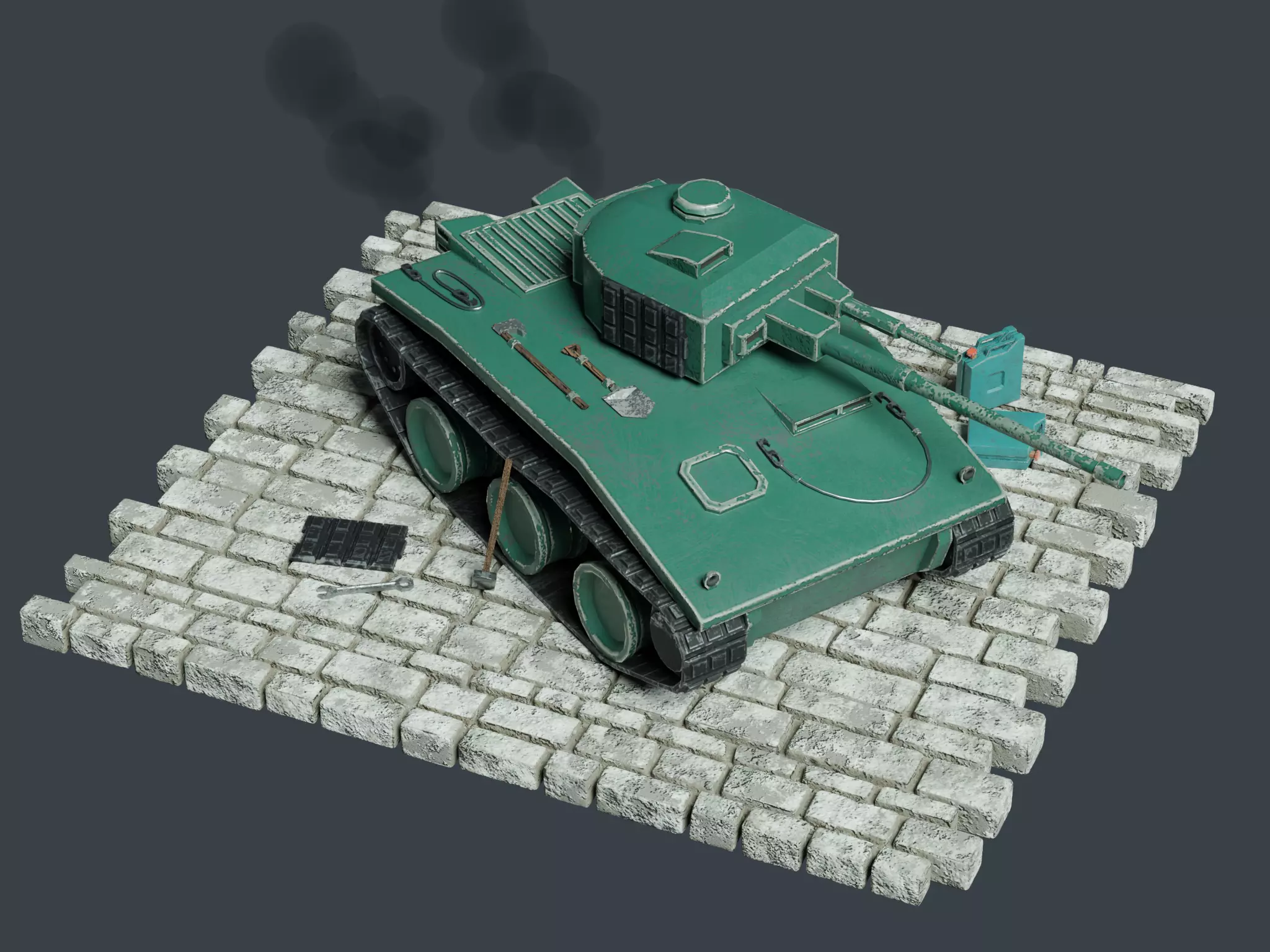Little tank Free 3D model_0