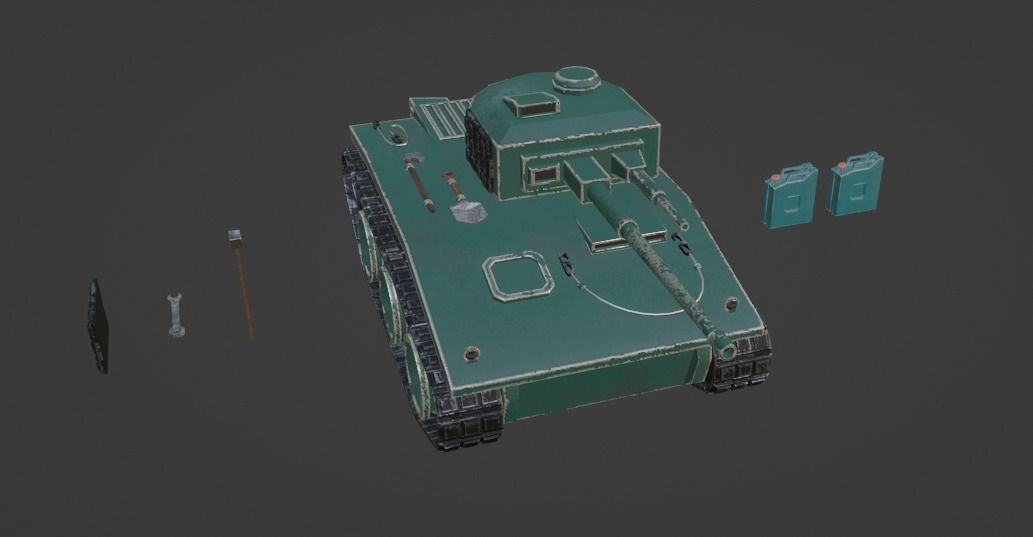 Little tank Free 3D model_1