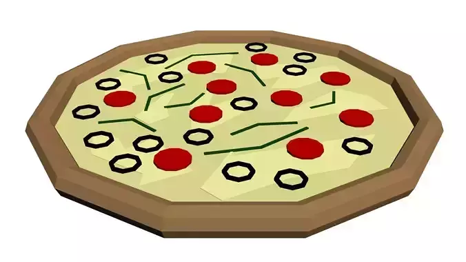 Low Poly Game Ready Pizza