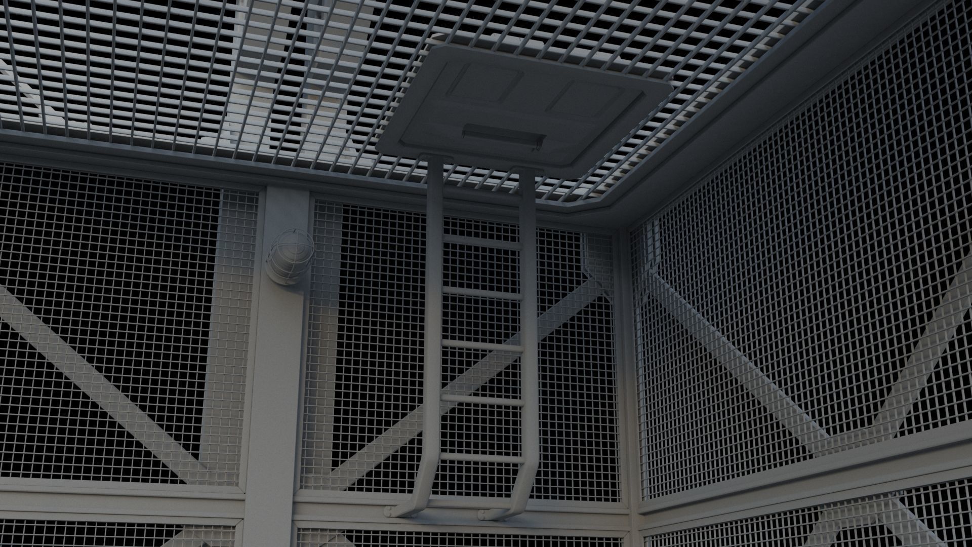 Service Elevator and Shaft 3D model_8