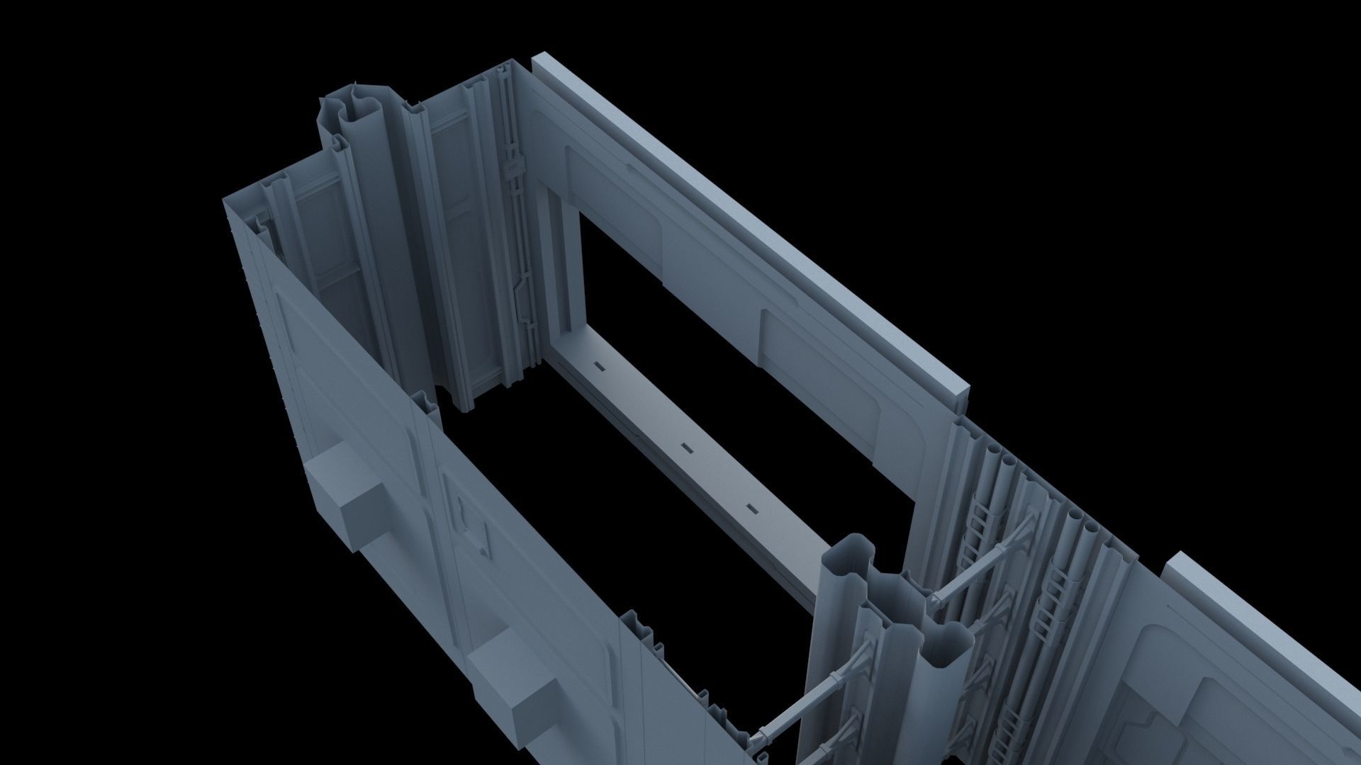 Service Elevator and Shaft 3D model_17