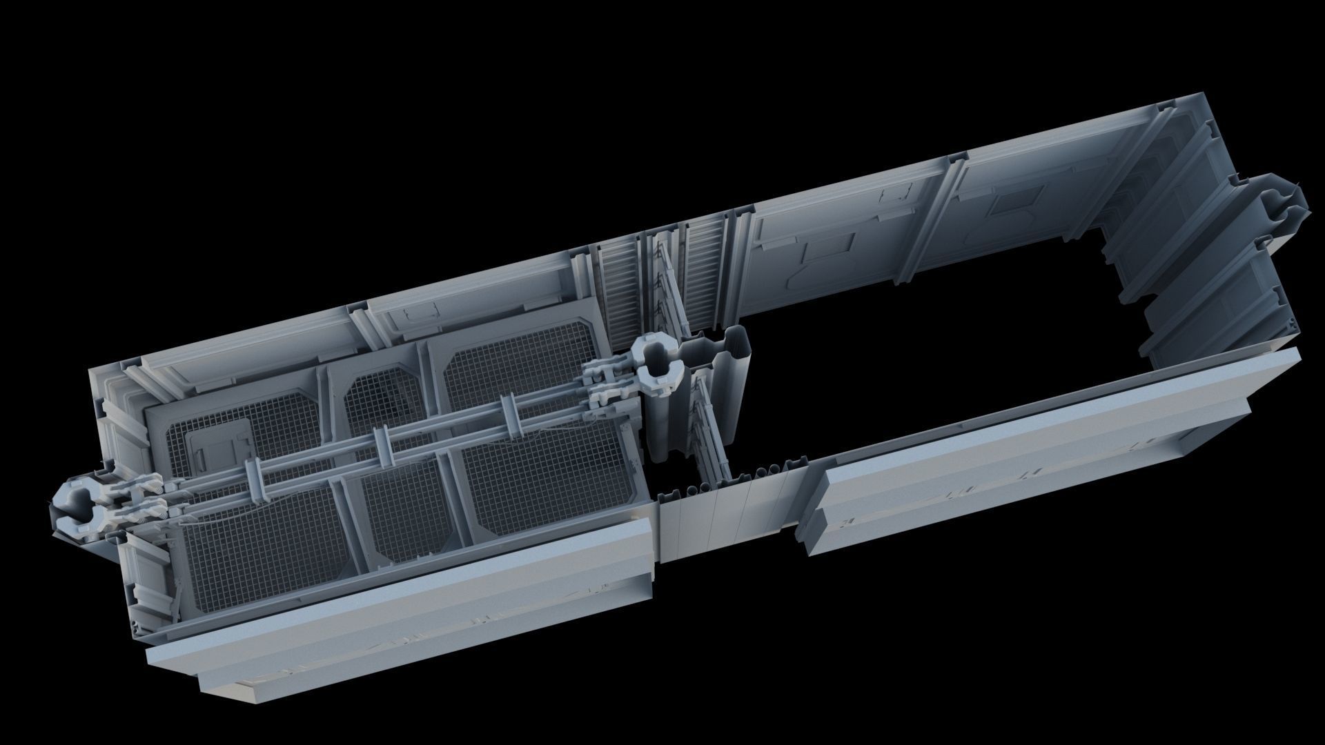 Service Elevator and Shaft 3D model_19