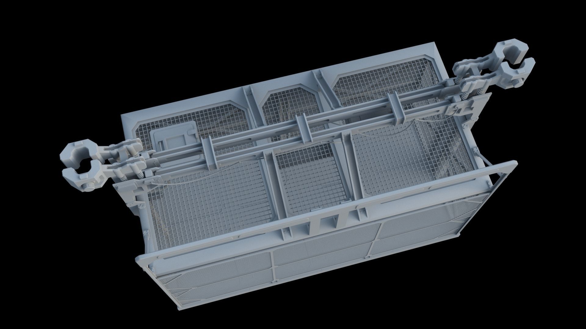Service Elevator and Shaft 3D model_3