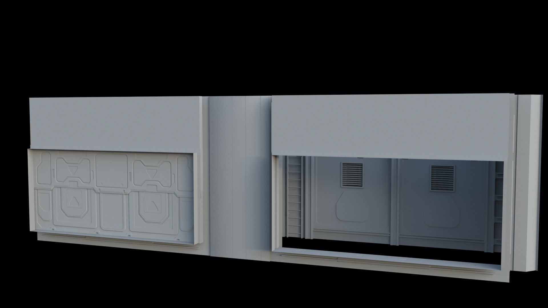 Service Elevator and Shaft 3D model_13