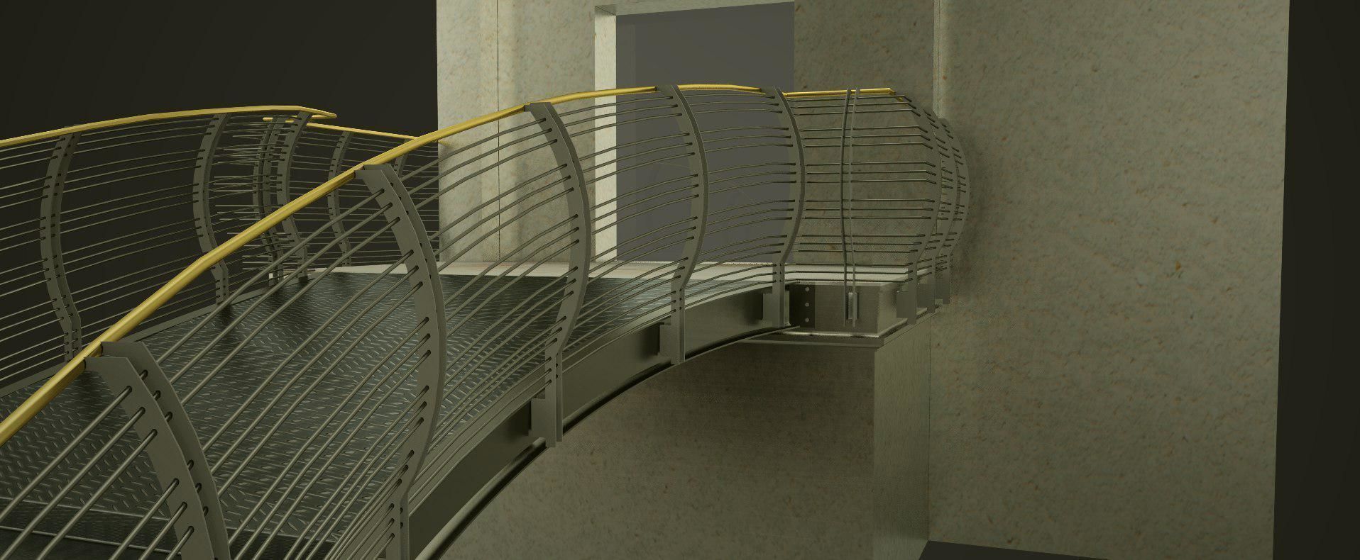 Steel bridge 3D model_1