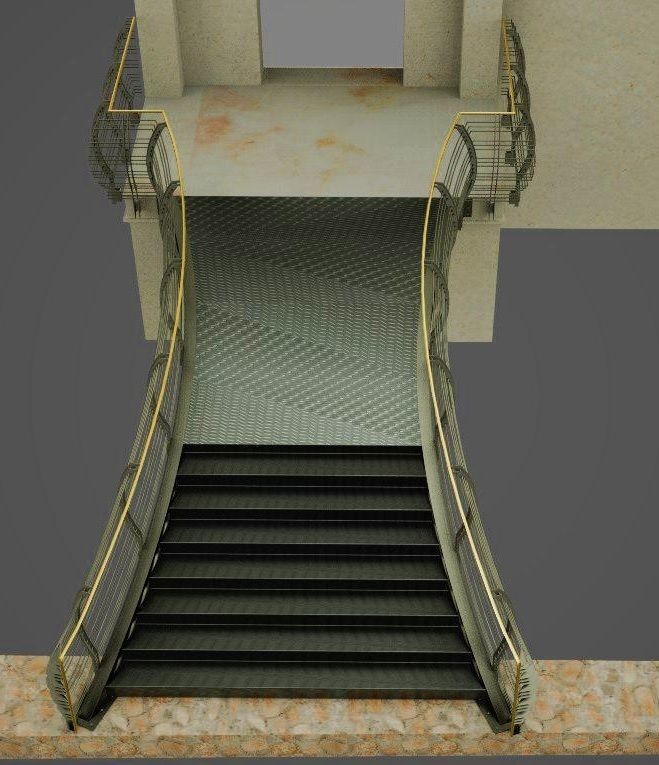 Steel bridge 3D model_4