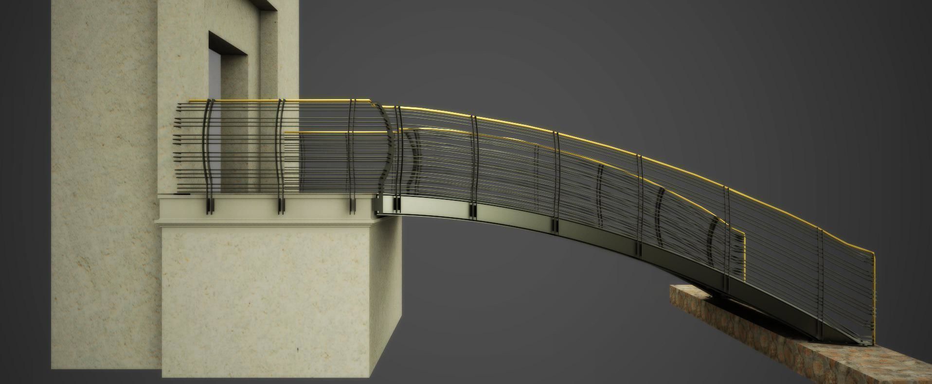 Steel bridge 3D model_3