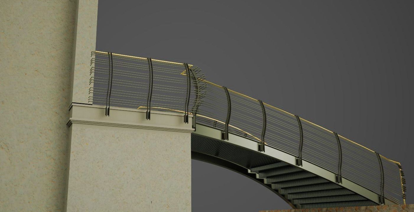 Steel bridge 3D model_6