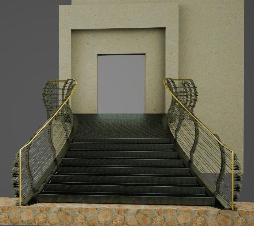 Steel bridge 3D model_2