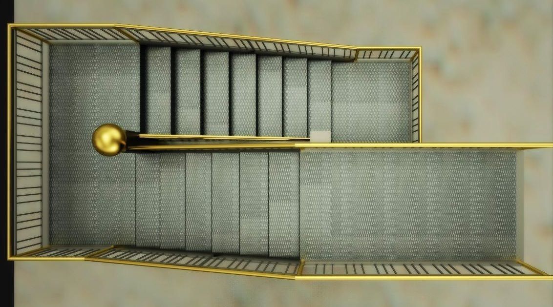 Emergency staircase 3D model_5