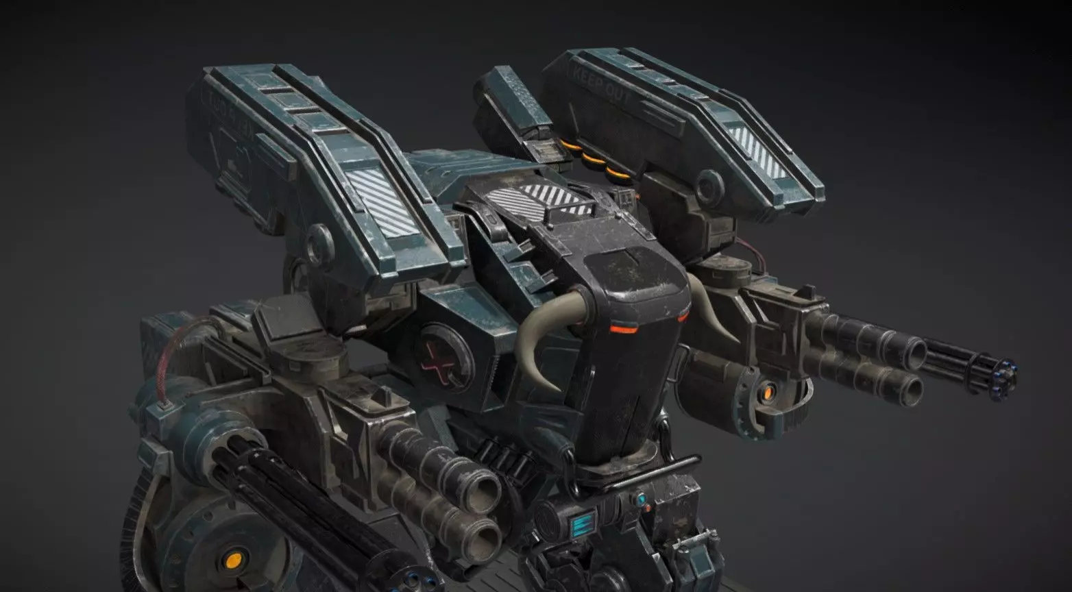 Alpha heavy combat robot 3D print model_0