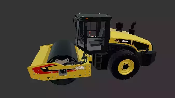 Sany SSR220C-8H Single Drum Roller 3D model