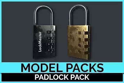 PBR Padlocks Model Pack Low-poly 3D model