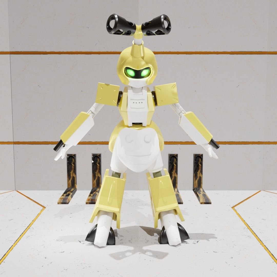  MetaBee  3D Model Low-poly 3D model_3
