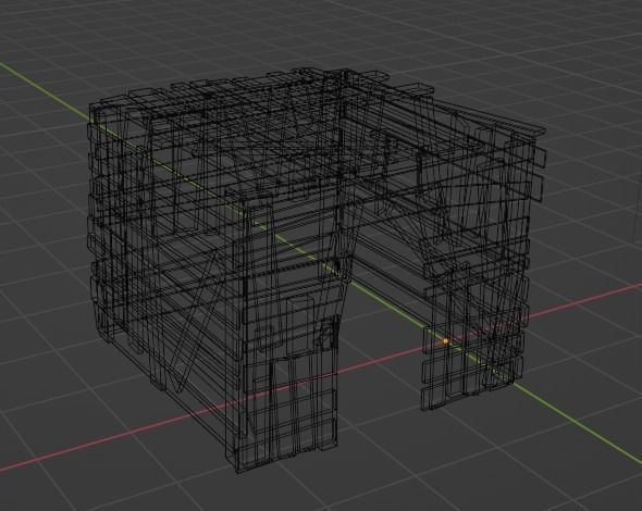 Shack Low-poly 3D model_2