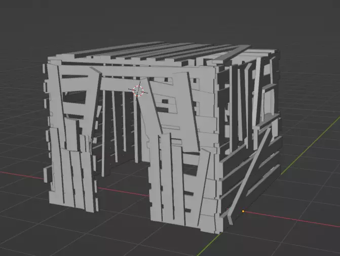 Shack Low-poly 3D model_0