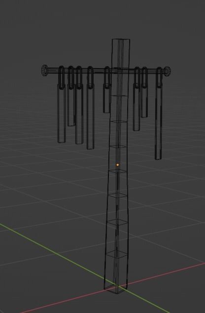 signpost hanging names Low-poly 3D model_2